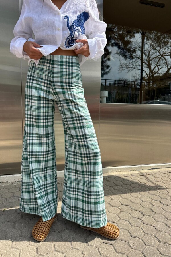 Pantalon escocés Verde