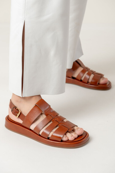 Sandalia afrodita Cognac