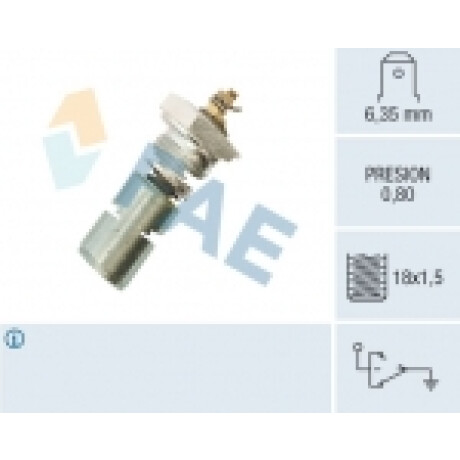 BULBO INTERRUPTOR - ACEITE PE 505D-504D RE 18 EMBOLO CORTADO FAE BULBO INTERRUPTOR - ACEITE PE 505D-504D RE 18 EMBOLO CORTADO FAE
