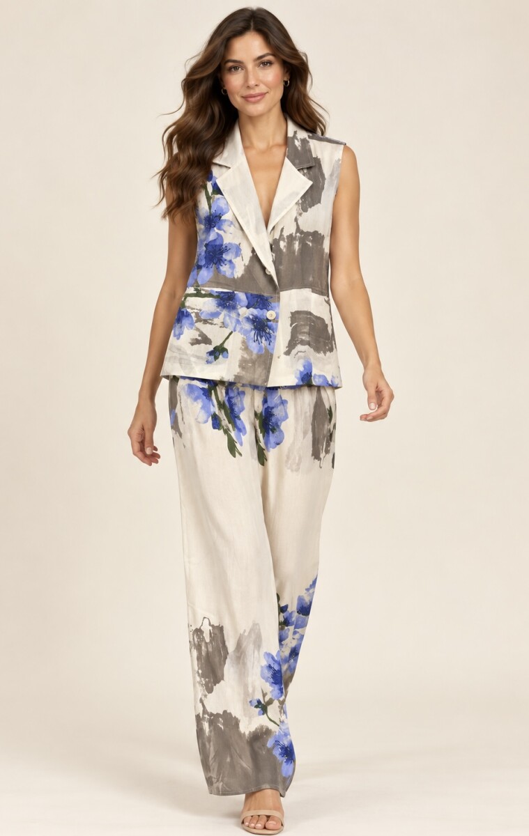 CONJUNTO ZIA - ESTAMPADO BEIGE 