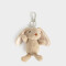 Llavero Peluche Llavero Y Charm De Conejito - Marron Beige