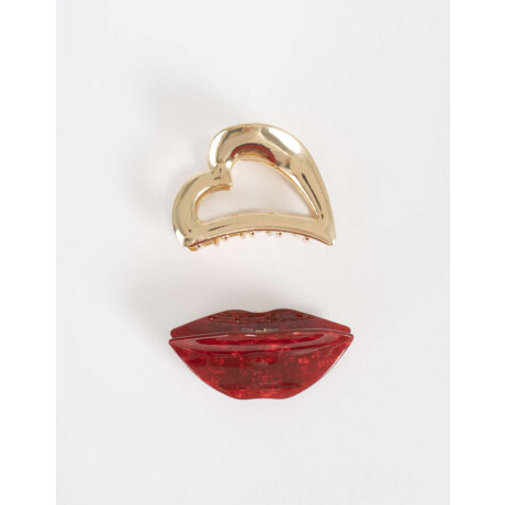 Set De Broches Combinacion Bicolor