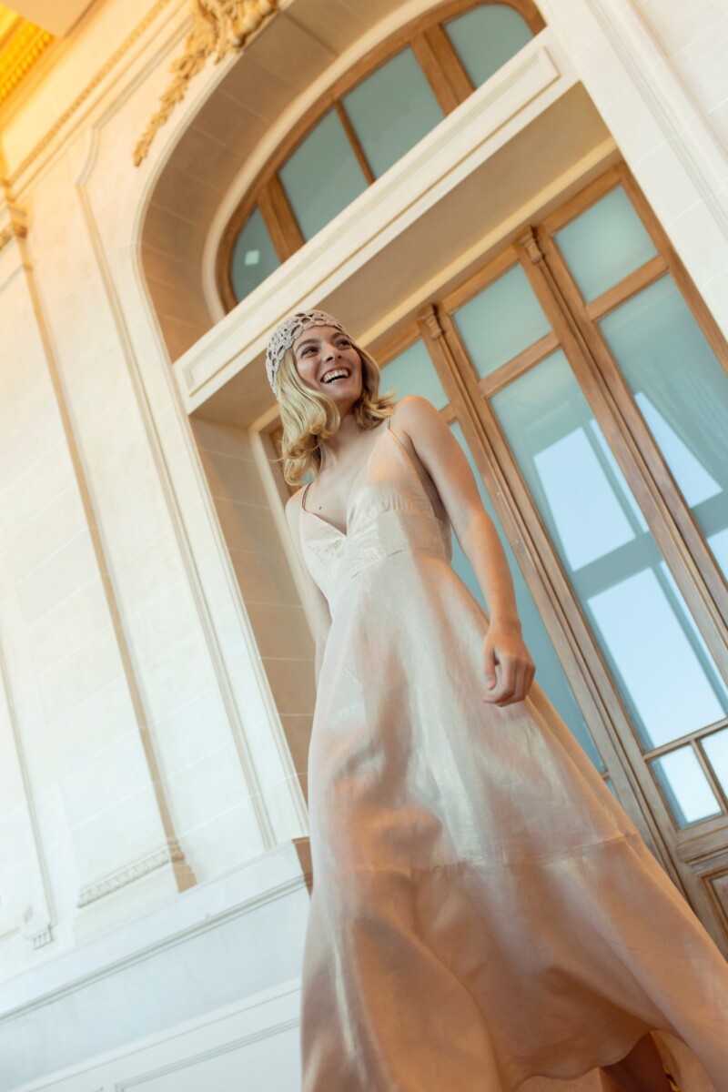 VESTIDO ESTERLICIA LUREX Beige