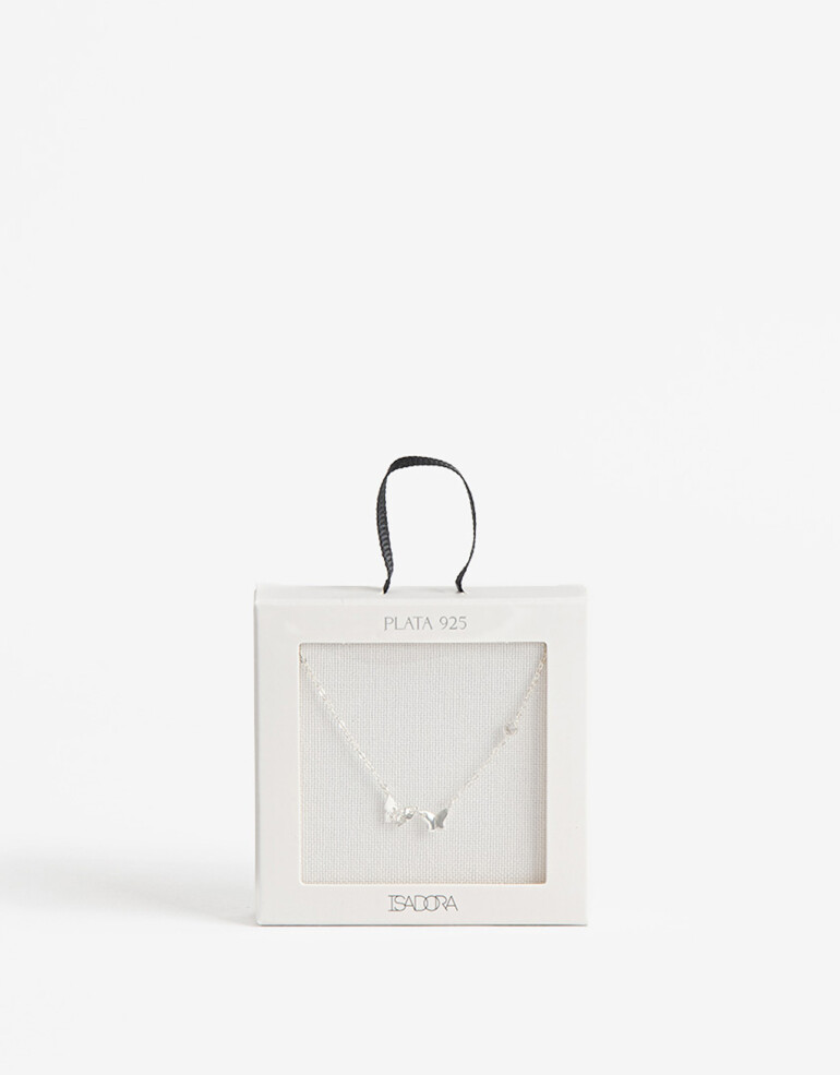 Cadena Corta con Dije Strass Cadena Con Dije Plata 925 - Plateado