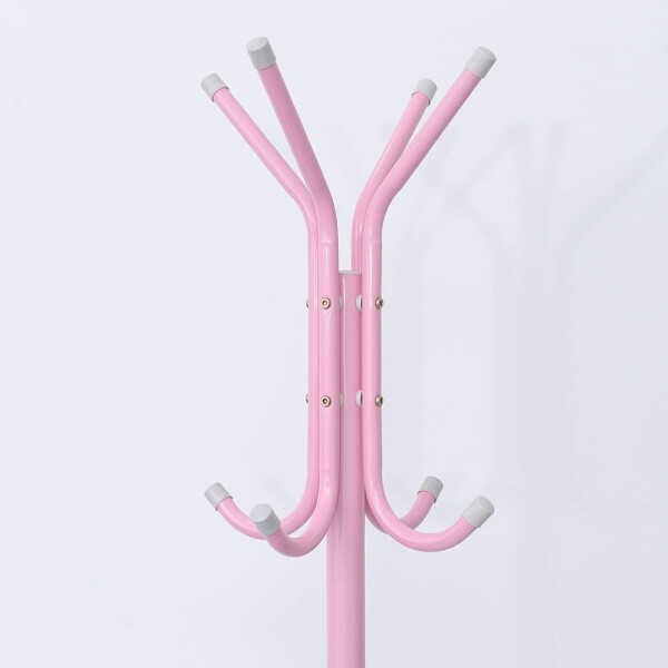 Perchero Metálico Reforzado Organizador De Ropa Ganchos Variante Color Rosa