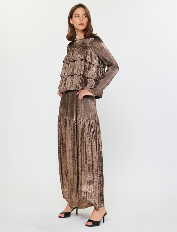 Palazzo Laminado Plisado DORADO