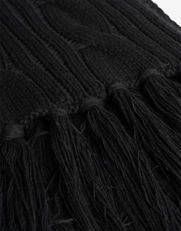 Bufandas Punto Liso Bufanda Skinny - Negro