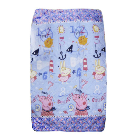 Acolchado Reversible 1 Plaza 100% Microfibra Celeste