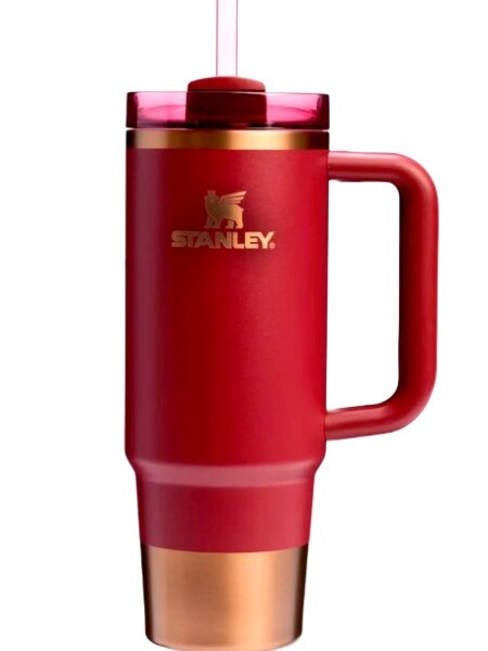 Stanley Quencher Combinado con Dorado 30oz Bordo