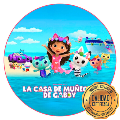 Lámina La Casa de Muñecas de Gabby Playa Red.