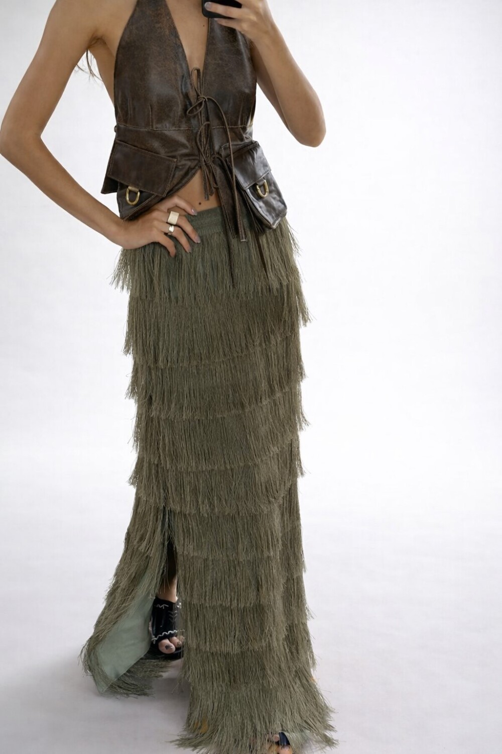 Idolo Skirt Verde Seco