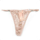 Tanga Colaless Ajustable De Encaje Nude