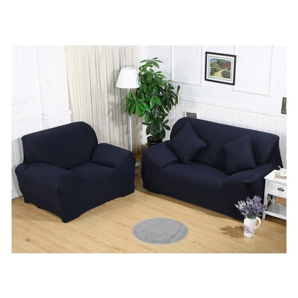 Funda Protector Sillón Sofá 2 Cuerpos Ajustable Elastizada Variante Color Gris Azulado