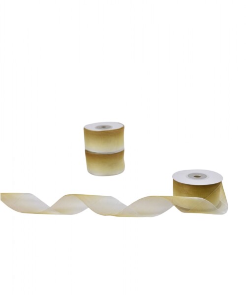 Cinta organza degrade - 23 mts AMARILLO