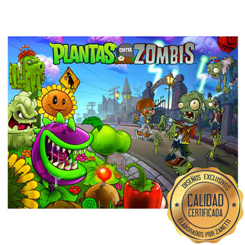 Lámina Plantas vs Zombies Rect.