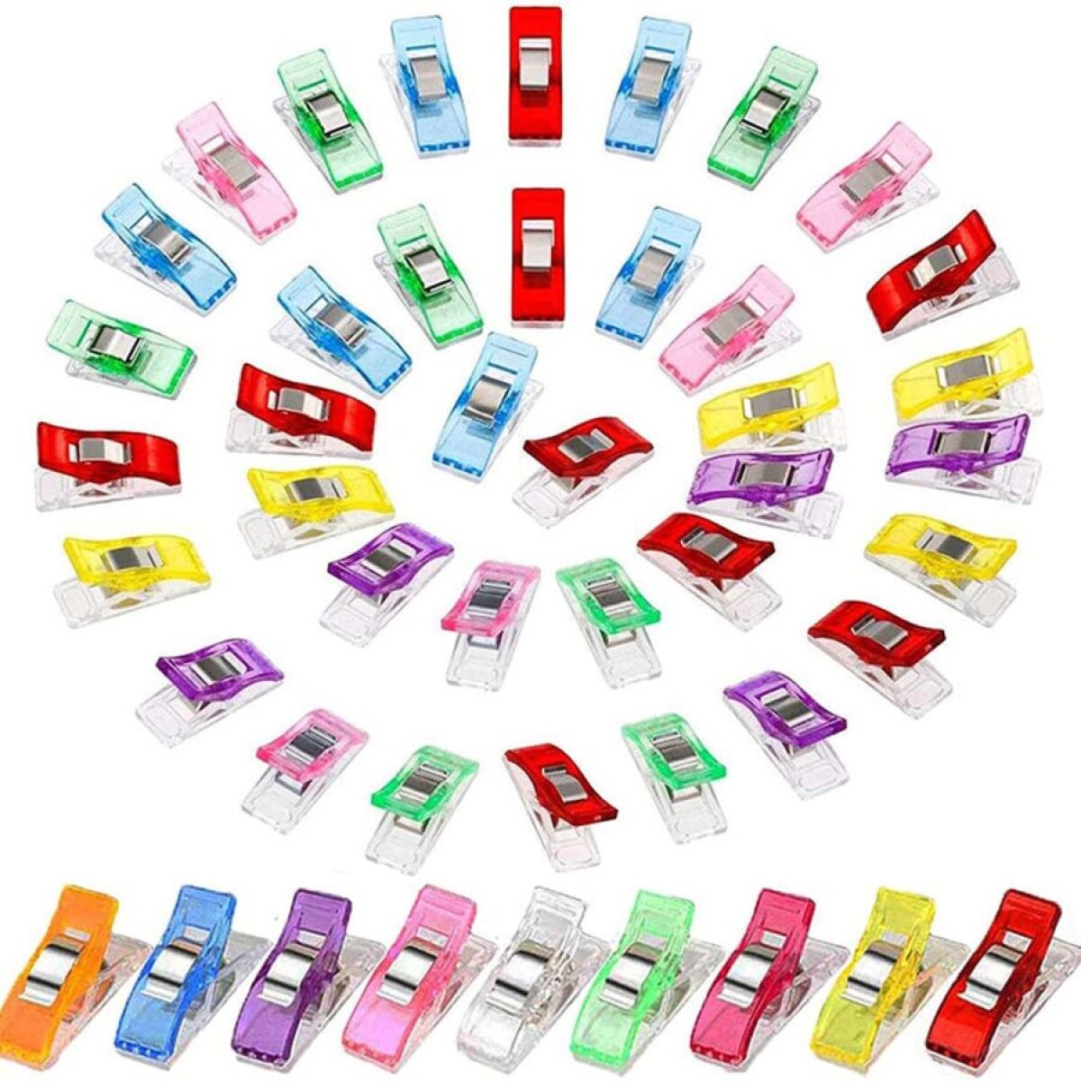 Clips Palillos Pinzas De Costura Largo 3.5cm X 25 Unidades 