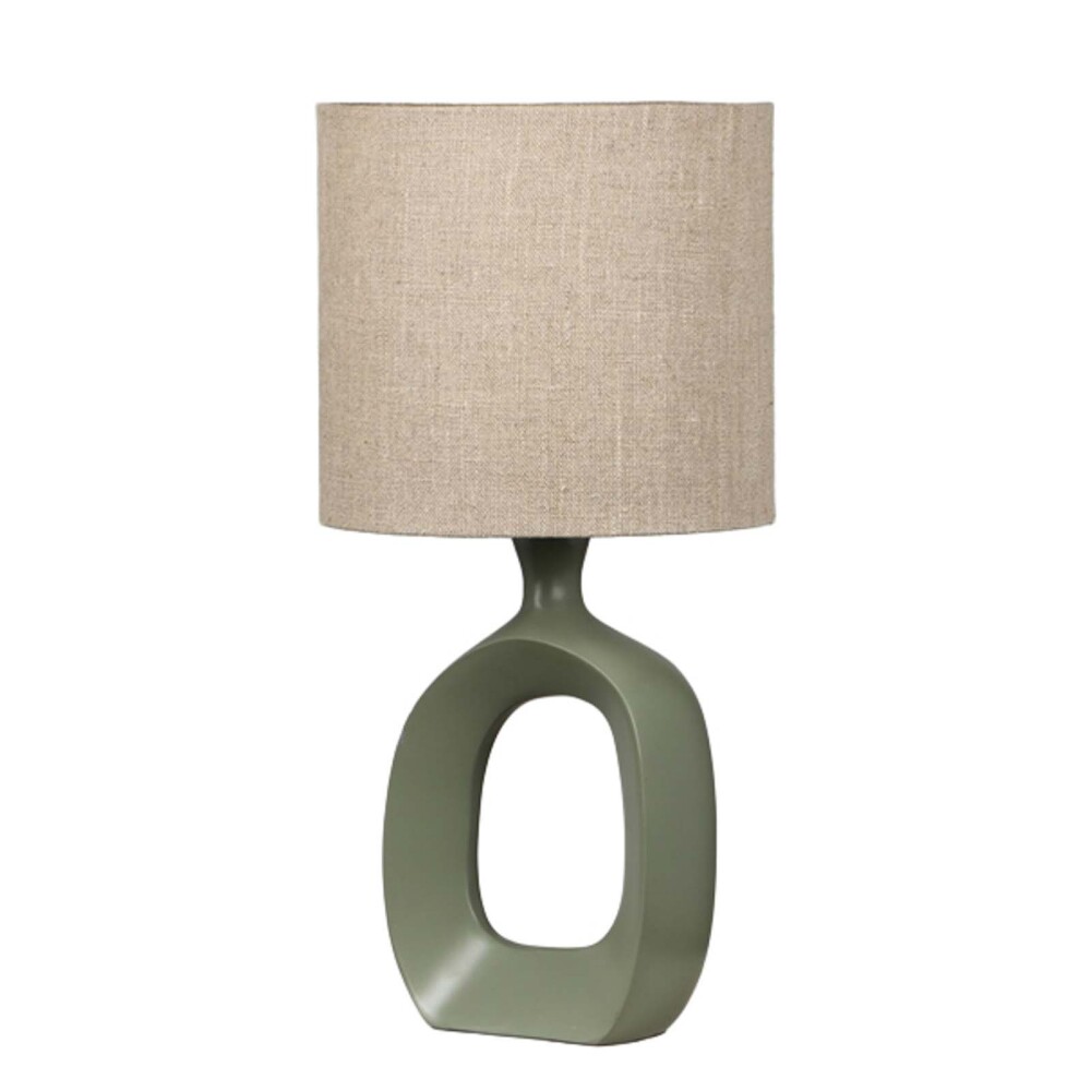 LÁMPARA DE MESA METAL VERDE CURVE