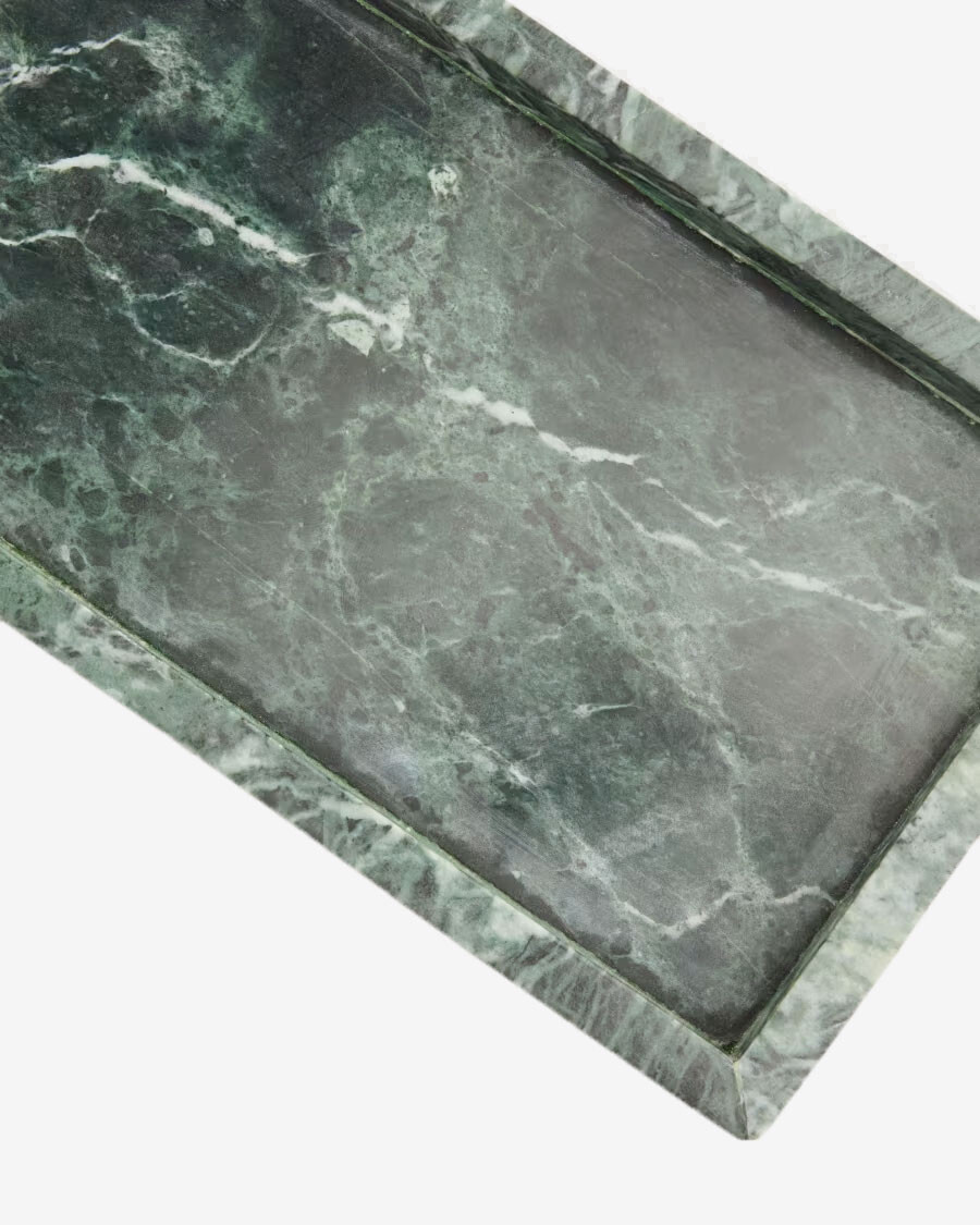 Bandeja Serela de mármol verde 35 x 18 cm