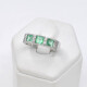Anillo Oro Blanco 18K Brillantes Y Esmeralda Anillo Oro Blanco 18K Brillantes Y Esmeralda