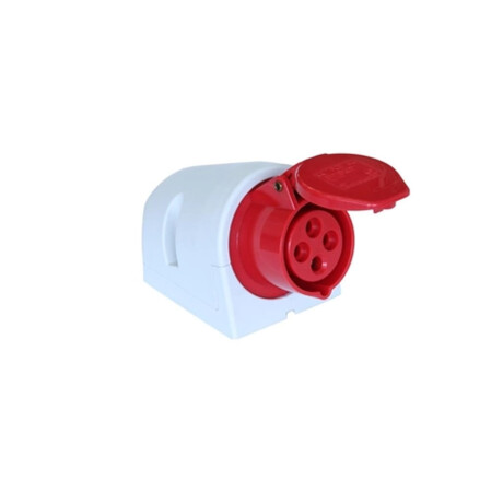 PCE Toma Pared IP-44 380/440V H6 rojo 32A 3P+T