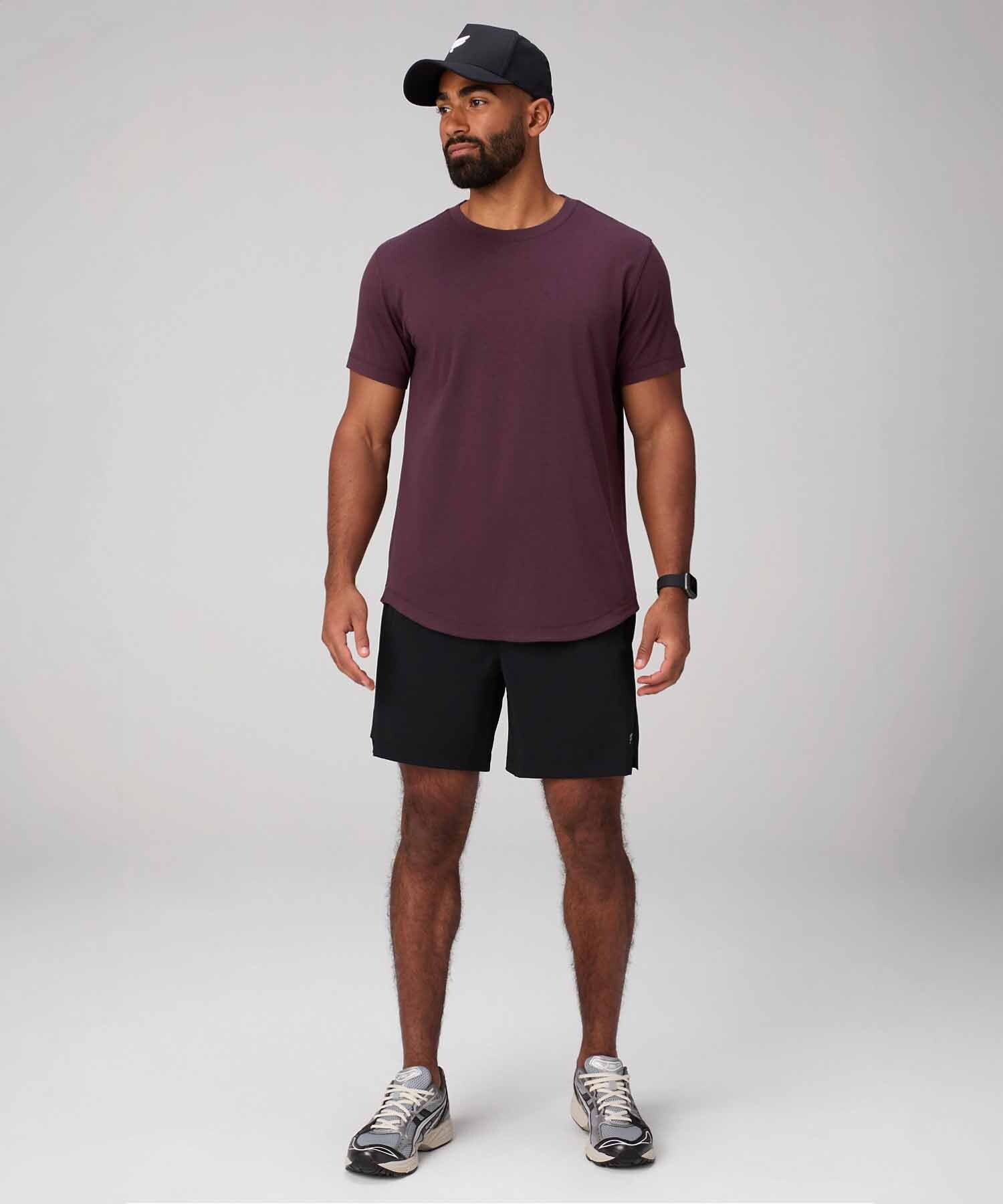 Polo Manga Corta The 24-7 Tee Curved Hem Hombre Oxblood