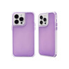 Protector iPhone 15 Pro rígido transparente color violeta Protector Iphone 15 Pro Rígido Transparente Color Violeta