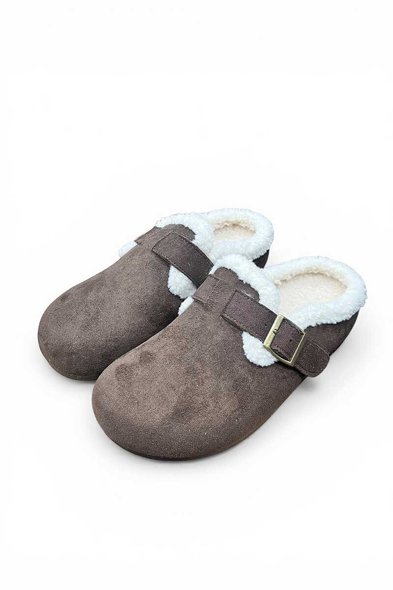 ZUECO C/CORDERITO POR FUERA 77-3 Marron