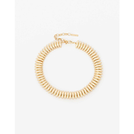 Collar Corto Metal Gotas Dorado