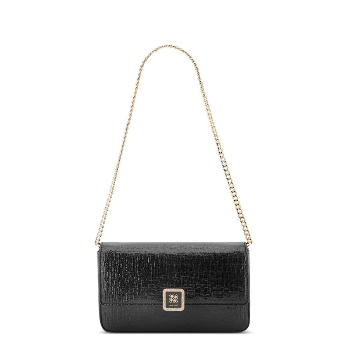 Blais Flap Shoulder Bag - Black 
