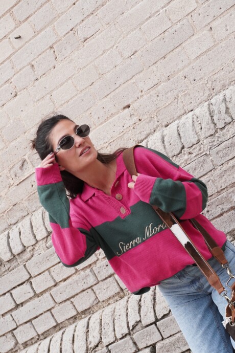Heritage Sweater Fucsia / Verde