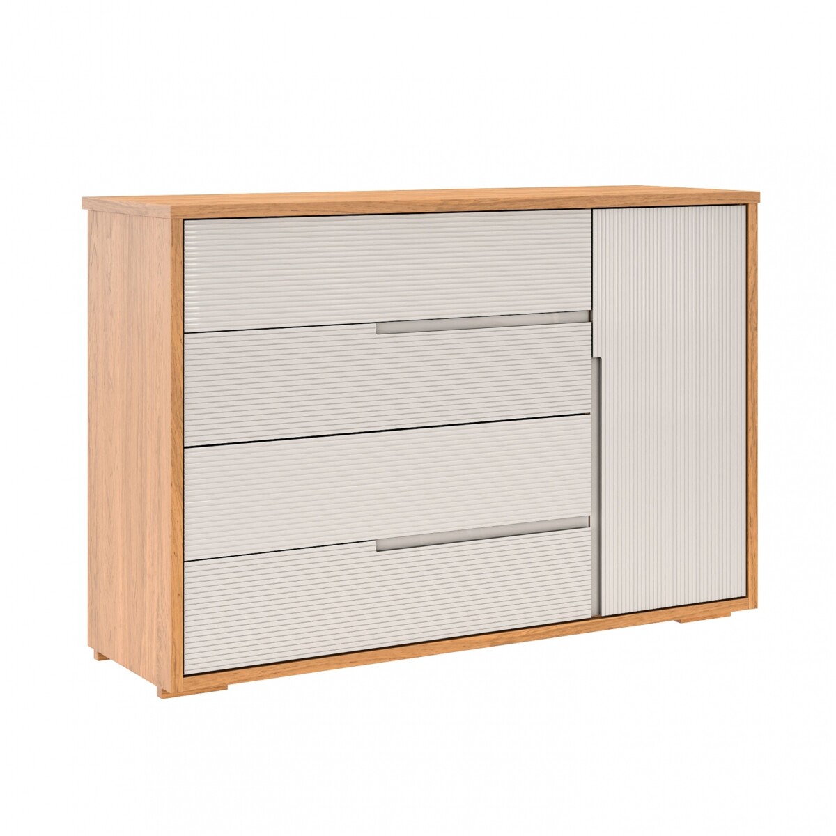 Cómoda Zapatera Concept - 4 cajones 1 puerta - Beige 