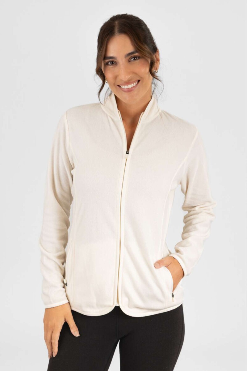 Campera polar mujer beige - Beige 