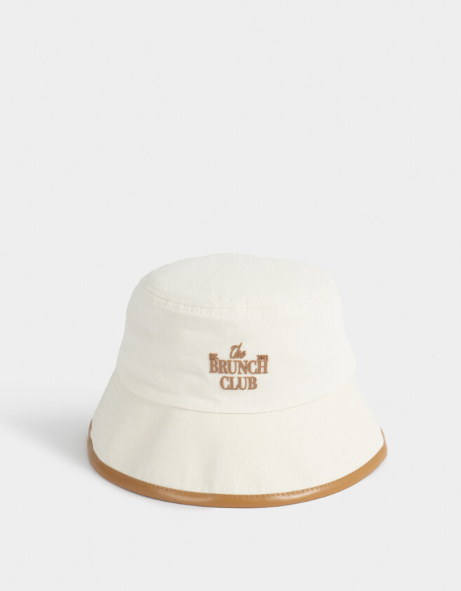Sombreros Piluso Denim Con Tag - Blanco Crudo