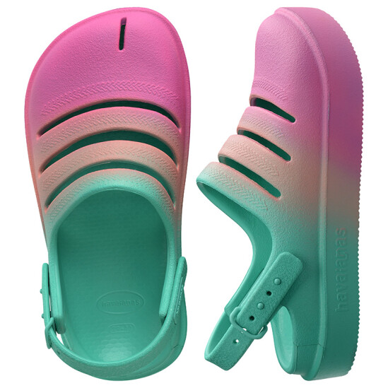 Sandalias Havaianas Kids Clog Print Verde