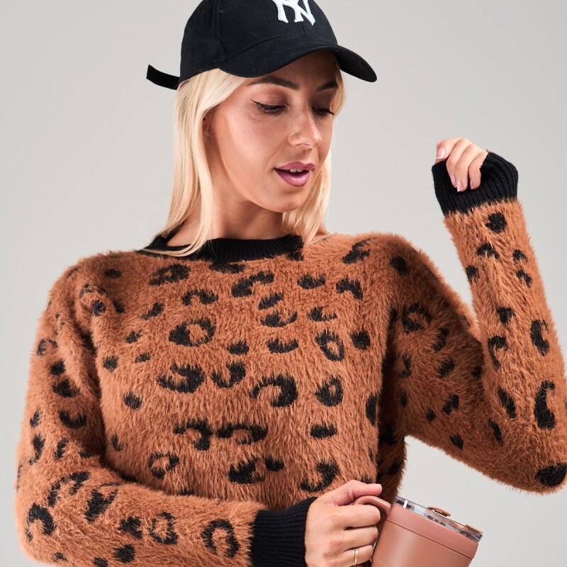 Buzo Animal Print Slowly Brown/black