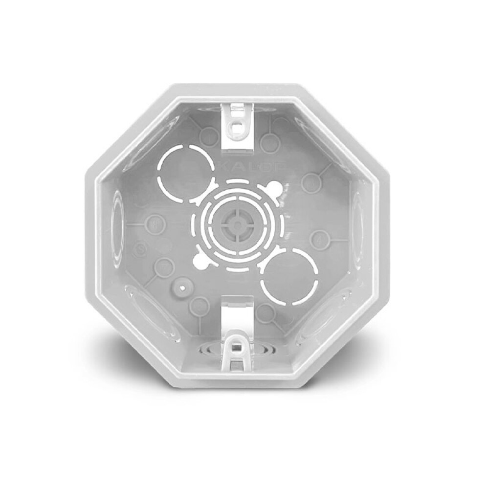 Caja plástica gris para embutir de centro s/tapa CAJ00037