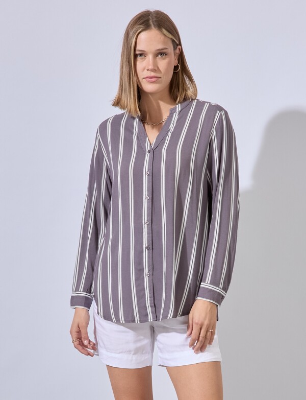 Camisa Lineas GRIS