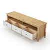 Rack TV 3 Cajones Madera Natural - Mari Blanco