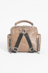 Mochila bandolera con bolsillo camel