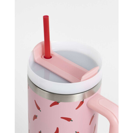 Vaso Térmico Estampado Rosa Claro