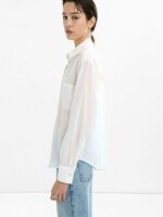 Camisa Semitransparente 100% Algodón blanco