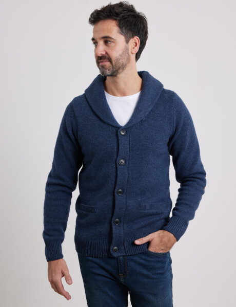 Cardigan C/ Coderas Harry Azul Piedra