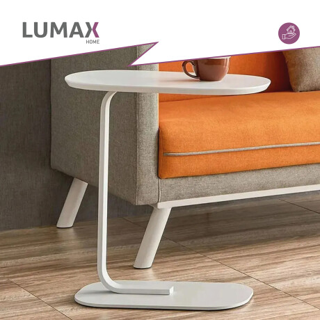 Mesa auxiliar Lumax de arrime MDF minimalista para living Madera Blanco