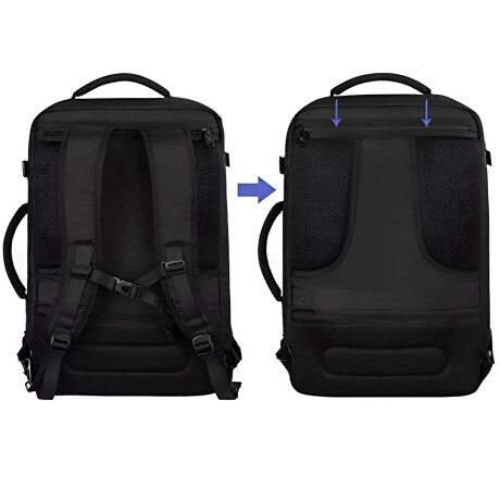 Mochila Viaje Valija Carry On Extens Liviana Calidad Negro