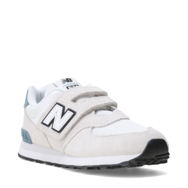 Championes de Niños New Balance P574 Velcro Gris - Blanco