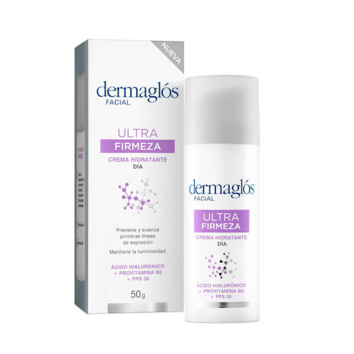 Dermaglós Facial Crema Hidratante Día Ultra Firmeza 50 gr | Reafirmante y Lifting Natural