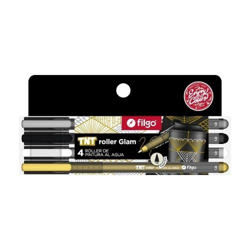 Filgo TNT lapicera roller estuche x4 - Glam Filgo Tnt Lapicera Roller Estuche X4 - Glam