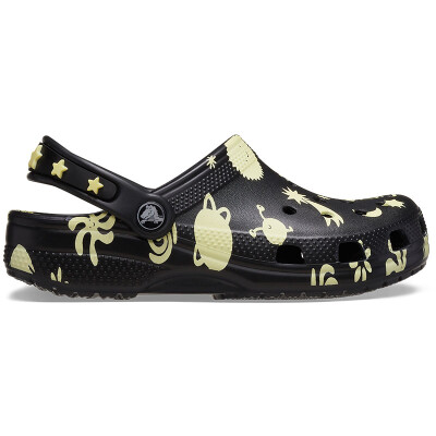 Crocs Classic Clog Glow Space Negro