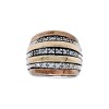 Anillo Tiras-Plata y Oro-Piedra Zirconia-AN5075 conpiedra