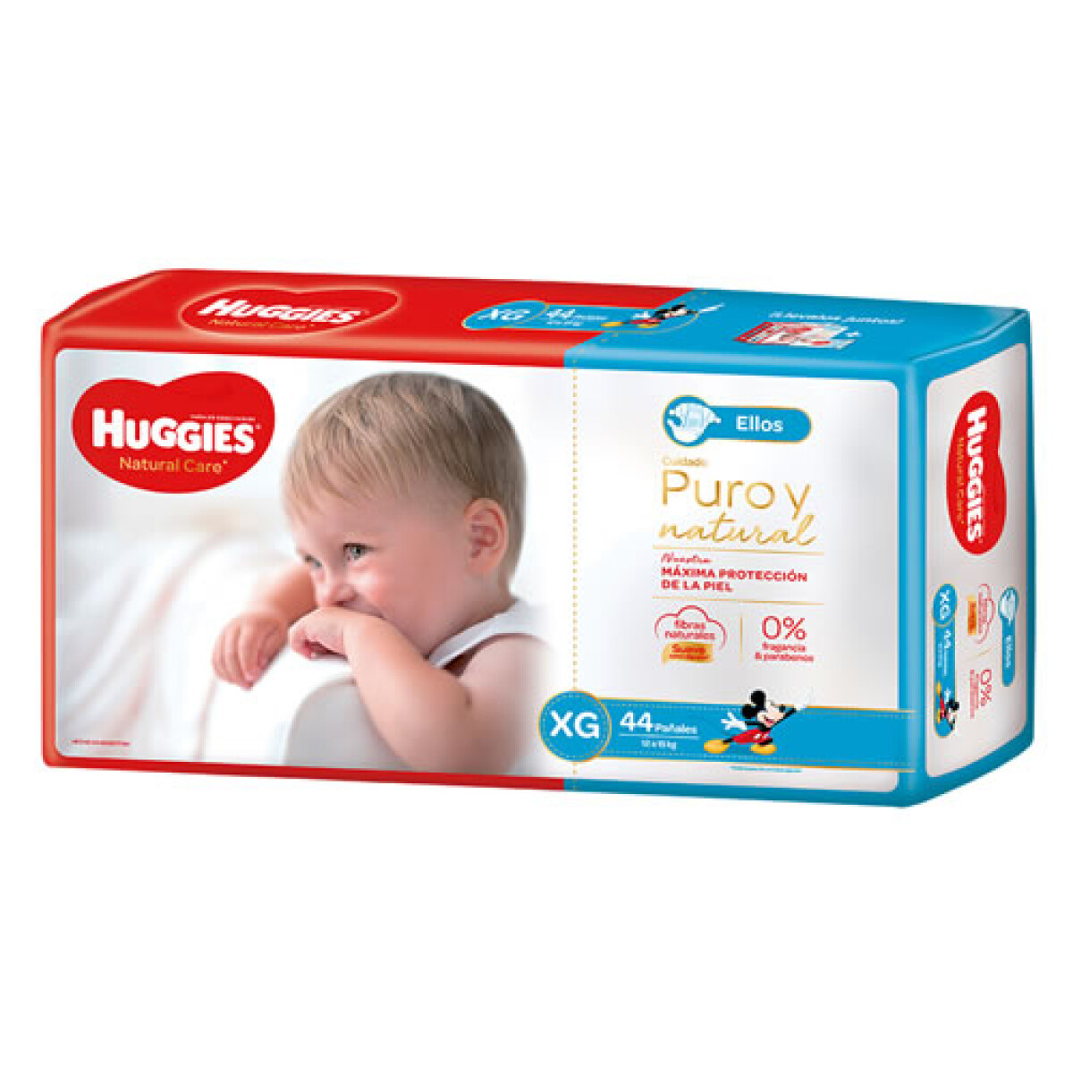 Pañales Huggies Natural Care XG para Ellos x44